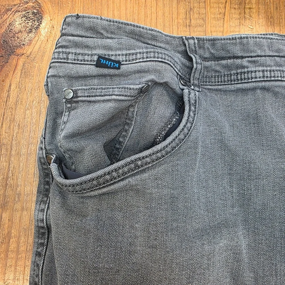 Kuhl‎ Pants Mens 40X30 Rydr Jean Gray Gusseted Canvas Articulated Knee